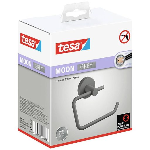 tesa MOON GREY Toalettpapír tartó Ragasztó Fém