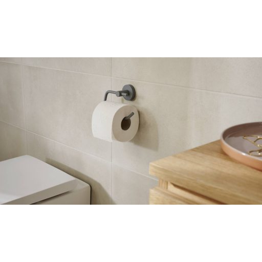 tesa MOON GREY Toalettpapír tartó Ragasztó Fém