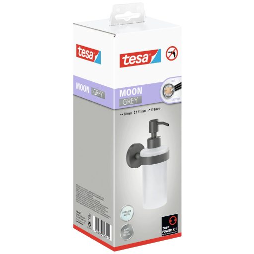 tesa MOON GREY 40584-00000-00 Szappanadagoló 200 ml Szürke (matt), Üveg (selymes)