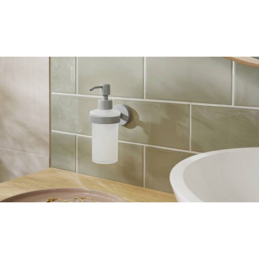 tesa MOON GREY 40584-00000-00 Szappanadagoló 200 ml Szürke (matt), Üveg (selymes)