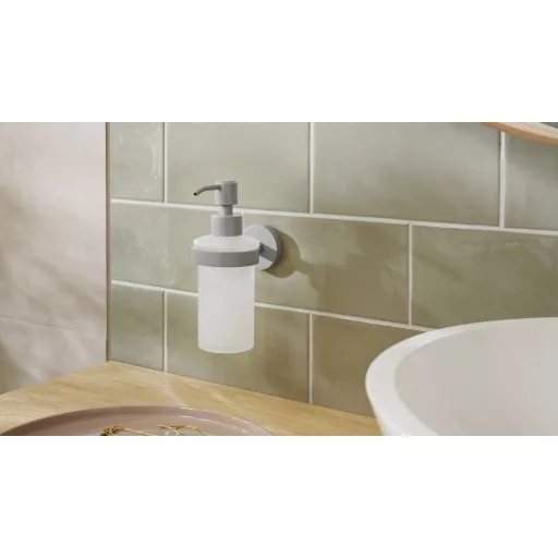 tesa MOON GREY 40584-00000-00 Szappanadagoló 200 ml Szürke (matt), Üveg (selymes)