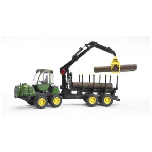 bruder John Deere 1210E kihordó 4 rönkvel és rönkfogóval