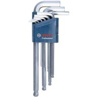   Bosch Professional Allen Key Hex 9 pcs Hatlap kulcs készlet Méret, hossz: 21 cm