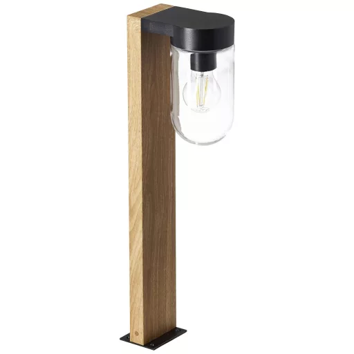 Brilliant 96373/76 Cabar Kültéri lámpatest E27 Fa (sötét), Fekete