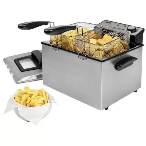 Princess 185000 Hidegzónás fritőz 5 l 3270 W Fekete, Ezüst (matt)