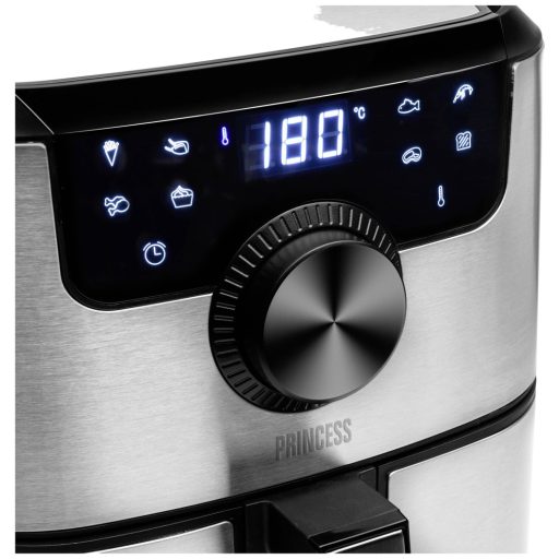 Princess 182033 Forrólevegős fritőz 4.5 l 1500 W Ezüst (matt), Fekete