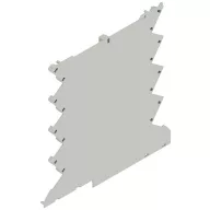   Weidmüller CH20M6 BC 4P-4P AGY 1 1293807 Kalapsín doboz takarólap Zárt, Kalapsínes szereléshez 5.2 x 107 Szürke 50 db