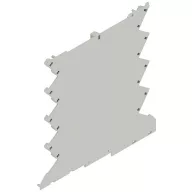   Weidmüller CH20M6 BC 4P-4P BUS AGY 1 1293807 Kalapsín doboz takarólap Zárt, Kalapsínes szereléshez 5.2 x 107 Szürke 50 db