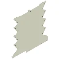   Weidmüller CH20M6 BC 4P-4P GY 1 1261516 Kalapsín doboz takarólap Zárt, Kalapsínes szereléshez 5.2 x 107 Szürke 50 db