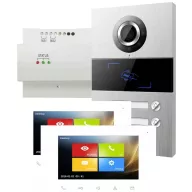   HHG Villa Set 2 Videó kaputelefon Komplett készlet Alumínium (csiszolt), Fehér