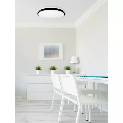 Müller-Licht 21000071 Taro Round 40 LED-es mennyezeti lámpa 24 W Fehér, Fekete