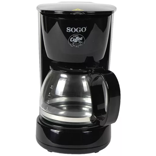 SOGO Human Technology CAF-SS-5655 Kávéfőző Fekete Kapacitás, csésze=4 Üveg kanna, Melegentartás