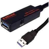   Roline USB kábel USB 3.2 Gen1 USB-A dugó, USB-A alj 15.00 m Fekete 12.04.1071