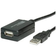 Value USB kábel RJ45 dugó 12.00 m Fekete 12.99.1110