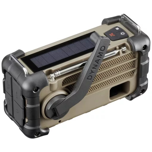 Sangean MMR-99 Kültéri rádió URH Vészhelyzeti rádió, Bluetooth® Napelem, Fröccsenő víz ellen védett, porvédett, Zseblámpa Barna