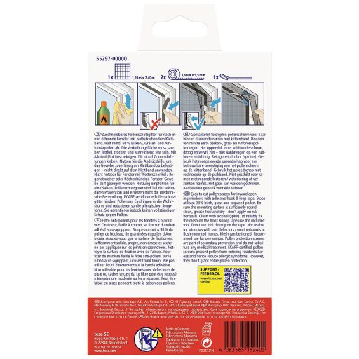 tesa 55297-00000-00 Pollenvédő rács Antracit 1 db