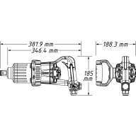   Hazet 9014PS-1 9014PS-1 Sűrített levegős ütvecsavarozó Forgatónyomaták (max.): 2712 Nm