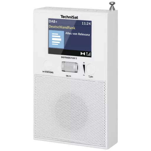 TechniSat DIGITRADIO FLEX 2 Dugalj rádió DAB+, URH Bluetooth® Hangfallal, Ébresztő funkció Fehér