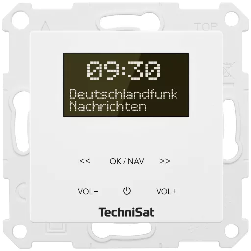 TechniSat DIGITRADIO UP 55, weiß Dugalj rádió DAB+, URH Bluetooth® Hangfallal, Ébresztő funkció Fehér