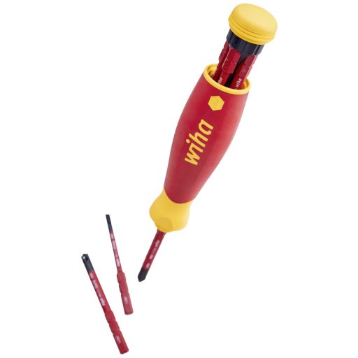 VDE csavarhúzó és bit készlet, 4 részes, Wiha PocketMax electric 45296