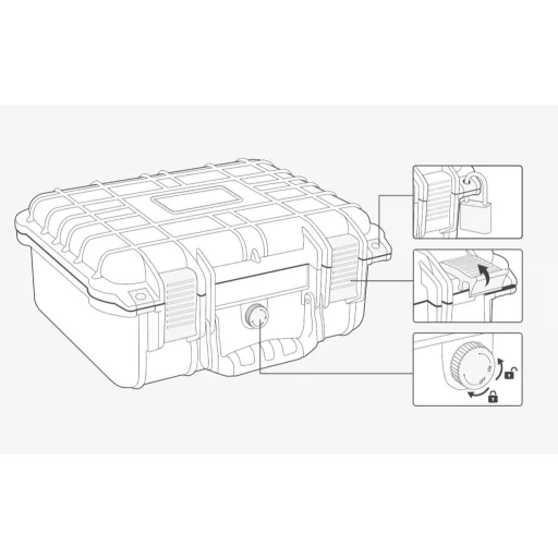 TOOLCRAFT TO-7746843 Szabadban használható koffer (H x Sz x Ma) 250 x 270 x 125 mm