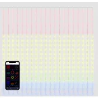   Sygonix Fényfüggöny Beltérre 230 V/50 Hz 400 RGB Appal vezérelhető, Színváltással, dimmelhető, vibráló effekt, időzítővel