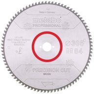   Metabo 628229000 Körfűrészlap 305 mm Fogak száma (collonként): 84 1 db