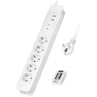   LogiLink LPS402 Rádiójel vezérlésű elosztó Fehér Védőérintkezős 1 db