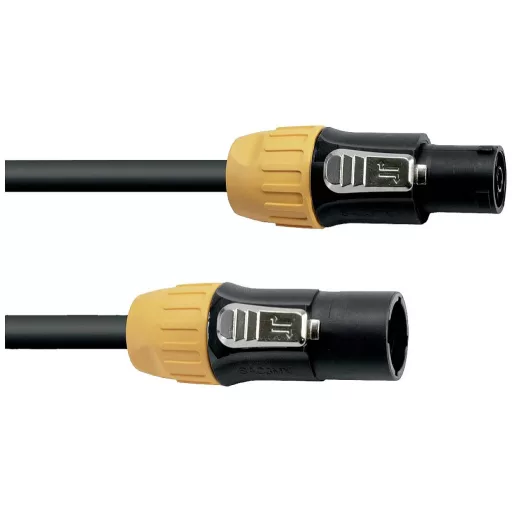 Eurolite IP T-Con XLR Összekötőkábel [1x XLR dugó - 1x XLR alj] 1.5 m Fekete/narancs