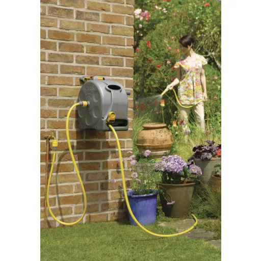 Hozelock 2415R0000 2415R0000 25 m 1/2 coll 1 db Szürke, Sárga Kerti tömlő feltekercselő