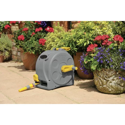 Hozelock 2415R0000 2415R0000 25 m 1/2 coll 1 db Szürke, Sárga Kerti tömlő feltekercselő