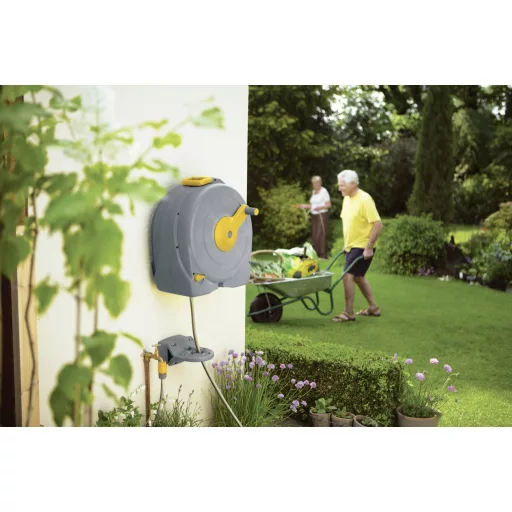 Hozelock Fast Reel 2496R0000 40 m 1/2 coll 1 db Szürke, Sárga Kerti tömlő feltekercselő