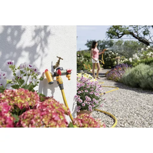 Hozelock 2250 0000 FLOWMAX ™ 2 utas elosztó 12 - 15 mm (1/2) Ø Szabályozó szeleppel