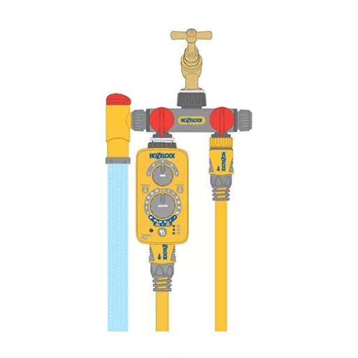 Hozelock 2250 0000 FLOWMAX ™ 2 utas elosztó 12 - 15 mm (1/2) Ø Szabályozó szeleppel