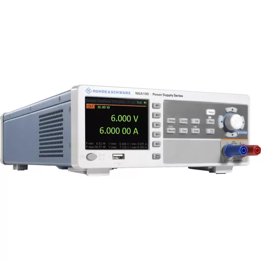 Rohde & Schwarz NGA142COMb Labortápegység, szabályozható 100 V (max.) 2 A (max.) 80 W Távirányítható, Programozható Kimenetek száma 2 x