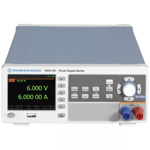 Rohde & Schwarz NGA142COMb Labortápegység, szabályozható 100 V (max.) 2 A (max.) 80 W Távirányítható, Programozható Kimenetek száma 2 x