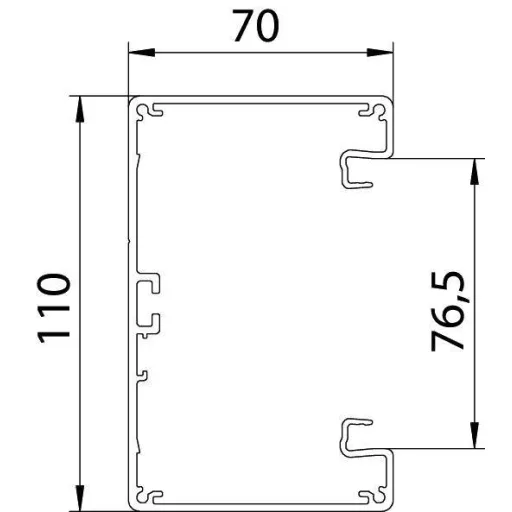 OBO Bettermann 6279203 Parapet csatorna (H x Sz) 2000 mm x 110 mm 1 db