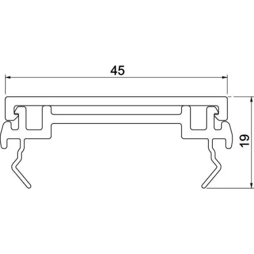 OBO Bettermann 6112410 felsőrész (H x Sz) 2000 mm x 45 mm Fehér 1 db