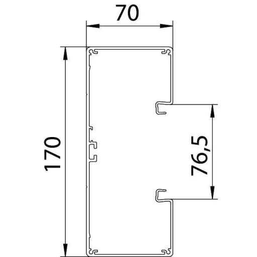 OBO Bettermann 6279100 Parapet csatorna (H x Sz) 2000 mm x 170 mm Fehér 1 db