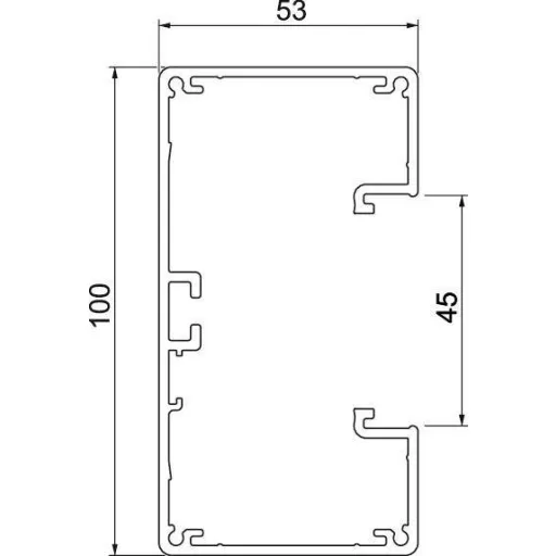OBO Bettermann 6112403 Parapet csatorna (H x Sz) 2000 mm x 100 mm 1 db