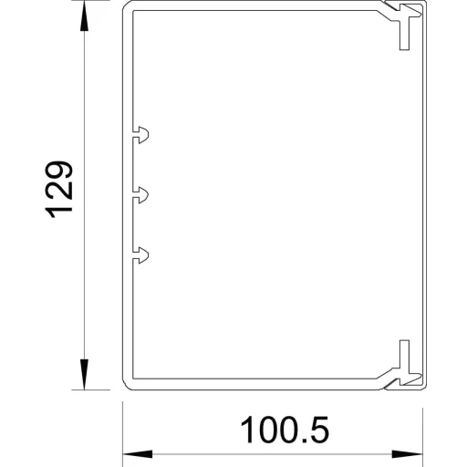 OBO Bettermann 6027245 Kábelcsatorna Kábeltartó (H x Sz x Ma) 2000 x 130 x 100 mm Szürke 4 db