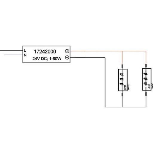 Brumberg 17242000 LED transzformátor 60 W 24 V Fényerő-szabályozó nélkül 1 db