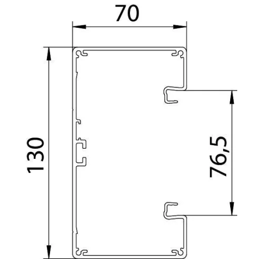 OBO Bettermann 6279303 Parapet csatorna (H x Sz) 2000 mm x 130 mm 1 db