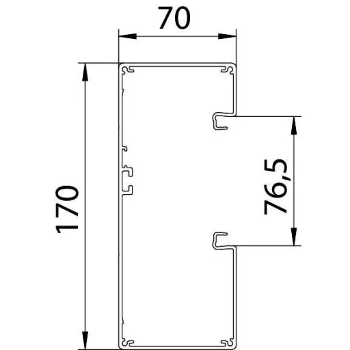 OBO Bettermann 6279403 Parapet csatorna (H x Sz) 2000 mm x 170 mm 1 db