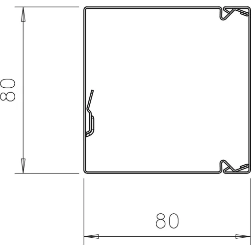 OBO Bettermann 6247194 Kábelcsatorna Kábeltartó (H x Sz x Ma) 2000 x 80 x 80 mm Cink 1 db