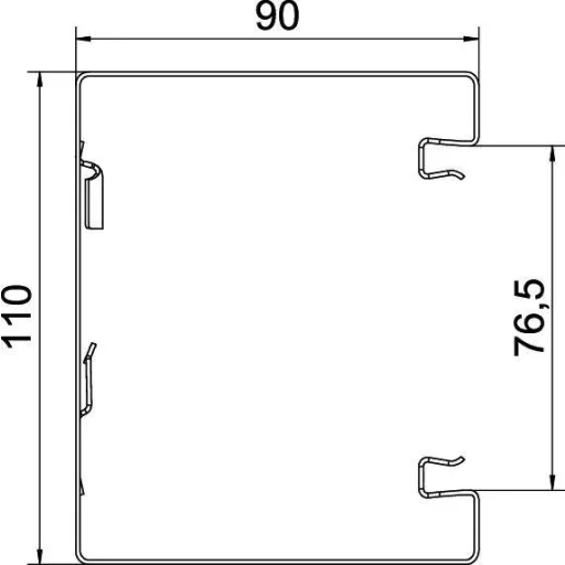 OBO Bettermann 6277100 Parapet csatorna (H x Sz) 2000 mm x 110 mm Fehér 1 db