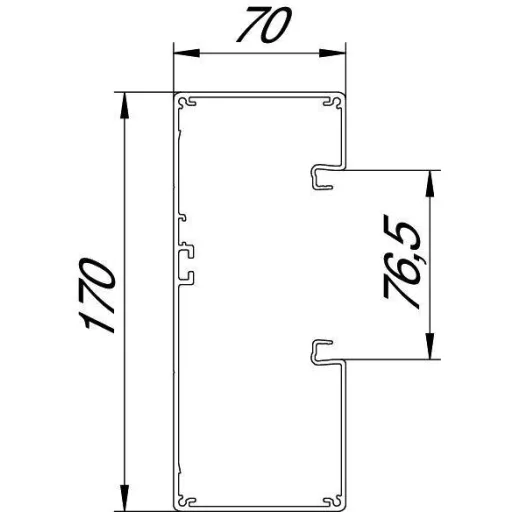 OBO Bettermann 6279400 Parapet csatorna (H x Sz) 2000 mm x 170 mm Fehér 1 db