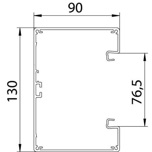 OBO Bettermann 6276900 Parapet csatorna (H x Sz) 2000 mm x 130 mm Fehér 1 db