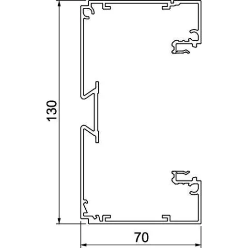 OBO Bettermann 6133261 Alsó rész (H x Sz) 2000 mm x 130 mm 1 db