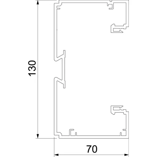 OBO Bettermann 6132726 Alsó rész (H x Sz) 2000 mm x 130 mm Fehér 1 db